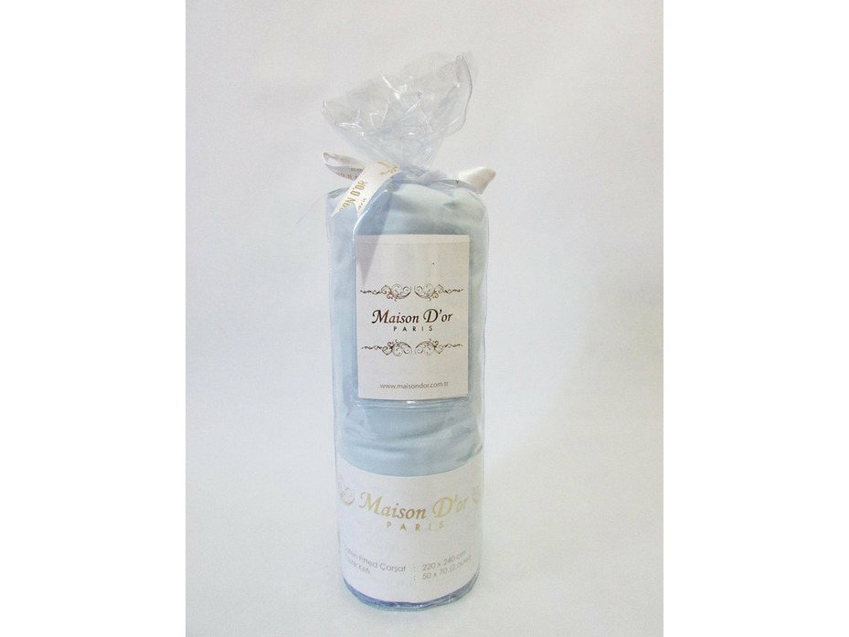 Простыня на резинке с наволочками Fitted сатин 180*200*28, 50*70 (2 шт) / Maison Dor Простыня на резинке с наволочками Fitted сатин 180*200*28, 50*70 (2 шт) / Maison Dor