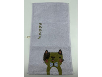 Полотенце 1502119 Кот в колпаке махровое 25*50 / 7-я