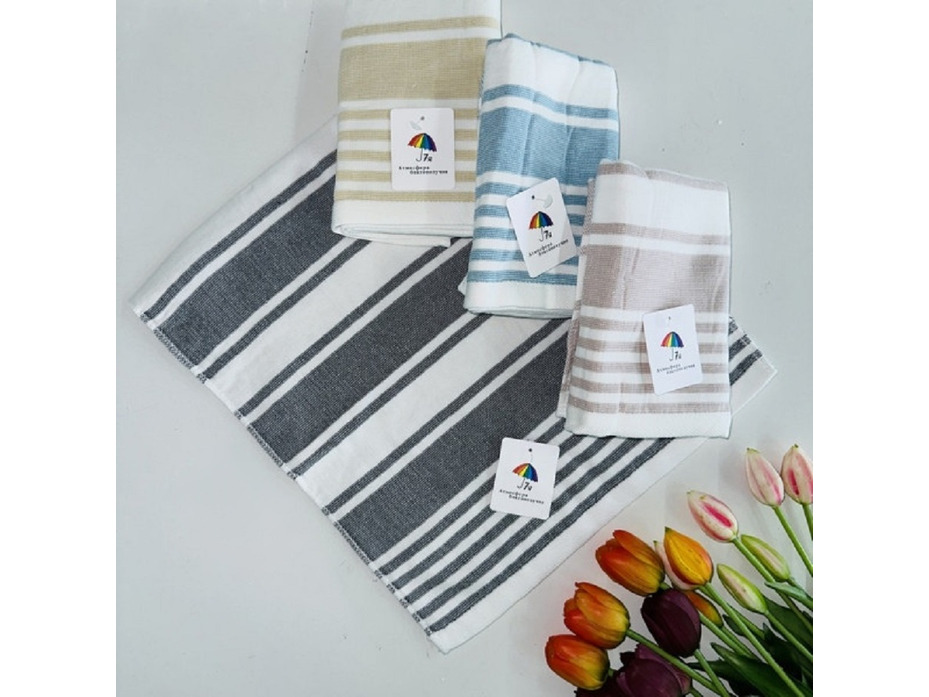 Полотенце 5104204 Широкая и узкая полоска махровое 35*75 / 7-я Полотенце 5104204 Широкая и узкая полоска махровое 35*75 / 7-я