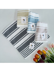 Полотенце 5104204 Широкая и узкая полоска махровое 35*75 / 7-я