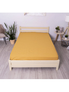 Простыня на резинке 40-17 Горчица поплин 160*200 / Tia