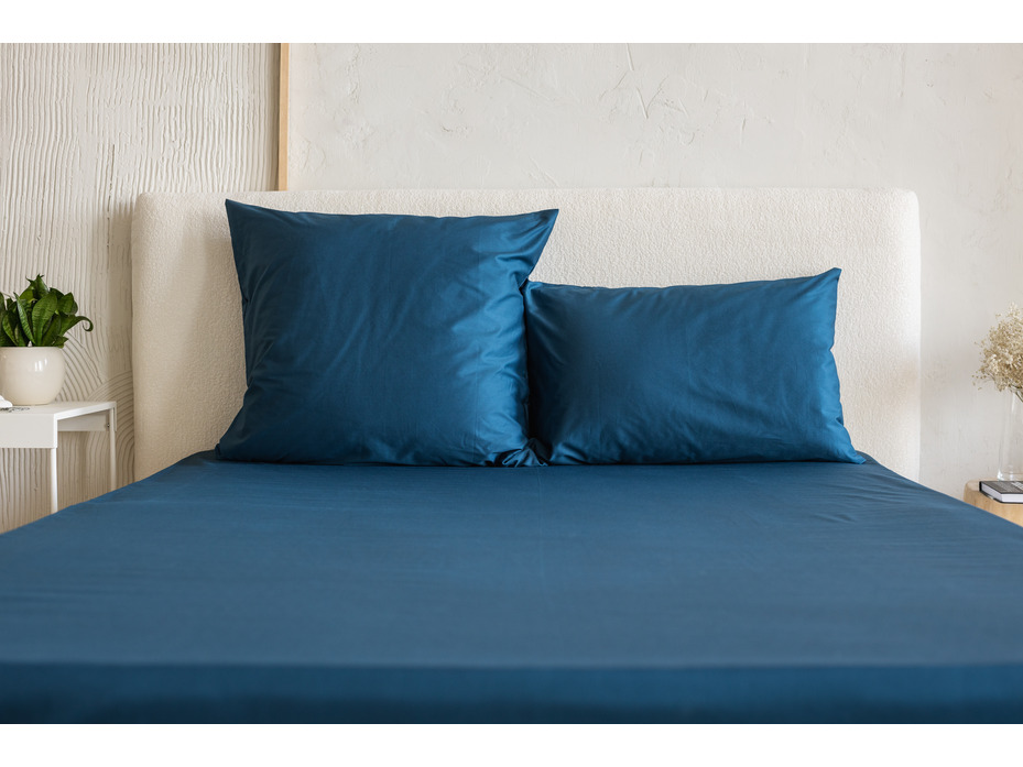 Простыня на резинке 213KL-026 сатин однотонный Звездный 160*200 / Tia