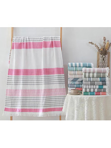 Полотенце 4606151 Ассорти полоска, зигзаг хлопковое 75*150 / 7-я