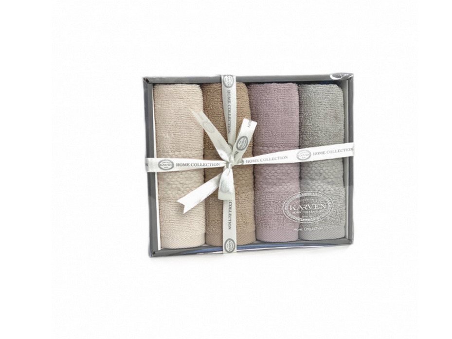 Набор полотенец HM 731 Girdap махровые (30*50, 4 шт) / Karven Набор полотенец HM 731 Girdap махровые (30*50, 4 шт) / Karven
