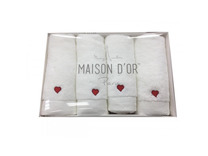 Набор полотенец Love махровые 30*50 (4 шт) / Maison Dor