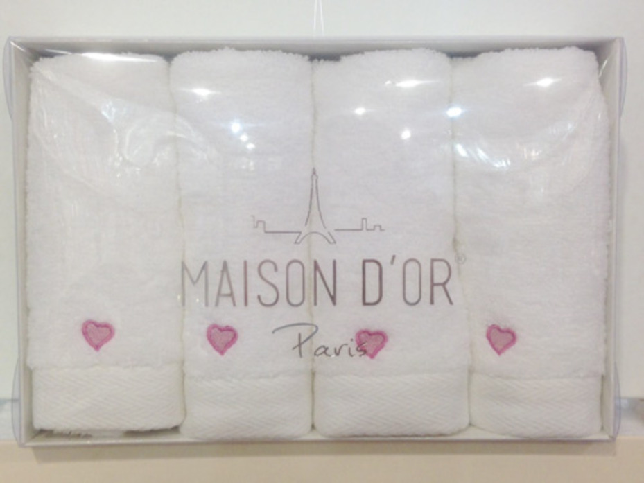 Набор полотенец Love махровые 30*50 (4 шт) / Maison Dor