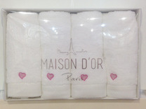 Набор полотенец Love махровые 30*50 (4 шт) / Maison Dor