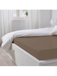 Простыня на резинке 10-23 Мокко трикотажная 90*200 / Tia Простыня на резинке 10-23 Мокко трикотажная 90*200 / Tia