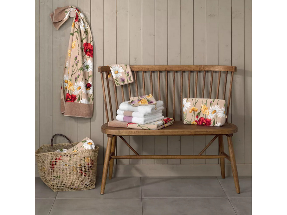 Полотенце Daisy field beige шенилл 50*100 / Feiler