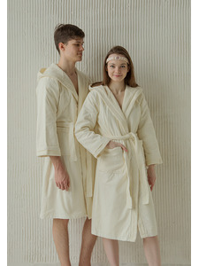 Халат унисекс Cozy home махровый с капюшоном / Luxberry