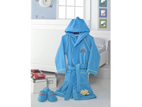 Халат детский с тапочками Pilot махровый с капюшоном / Soft Cotton