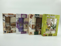 Набор полотенец Сeylin вафля/махра с вышивкой 40*60 (2 шт) / Activ