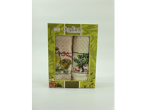 Набор полотенец Сeylin вафля/махра с вышивкой 40*60 (2 шт) / Activ