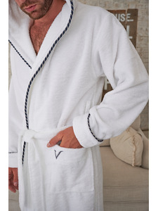 Халат мужской Zevs бамбуковый с капюшоном / Vien