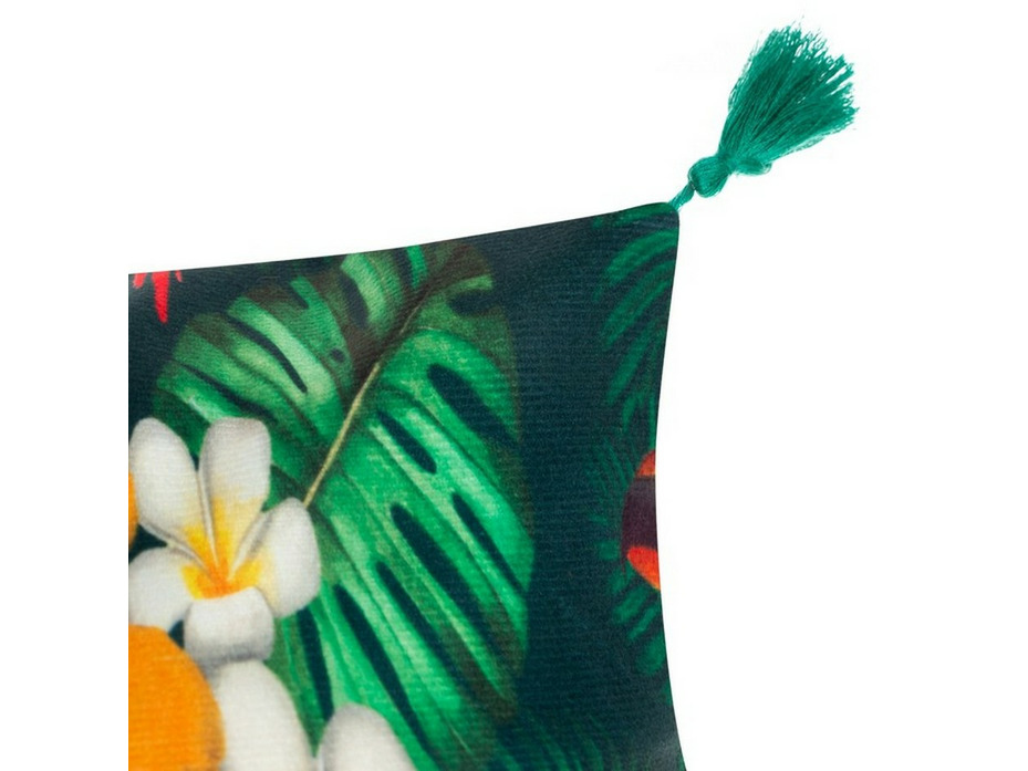 Декоративная наволочка 7039254 Тропики с кисточками 43*43 / Этель