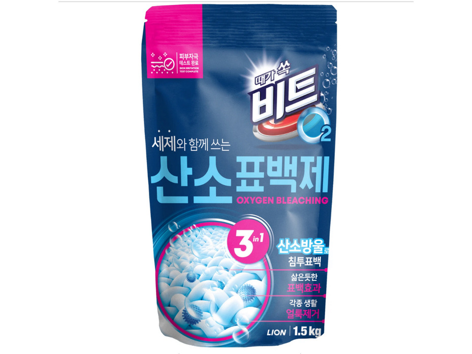 Отбеливатель кислородный порошковый в мягкой упаковке 1500 гр / Lion