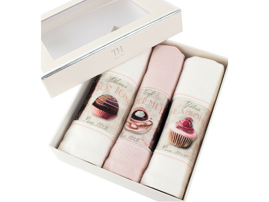 Набор полотенец Pots вафельное (40*60, 3 шт) / Tivolyo Home