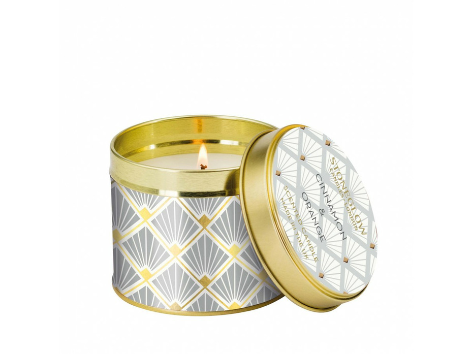 Корица и Апельсин, Свеча в жестяной коробочке / StoneGlow