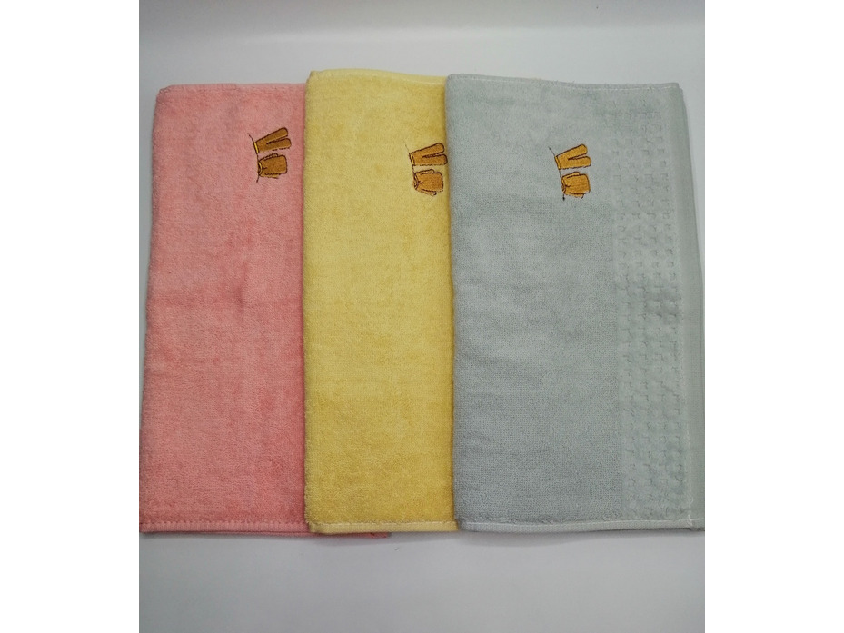 Полотенце 1304223 Бордюр кубики махровое 35*75 / 7-я