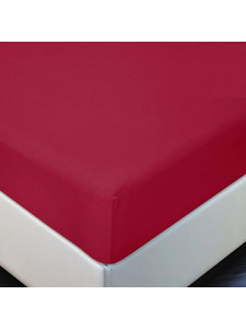 Простыня на резинке 10-14 Марсала трикотажная 120*200 / Tia