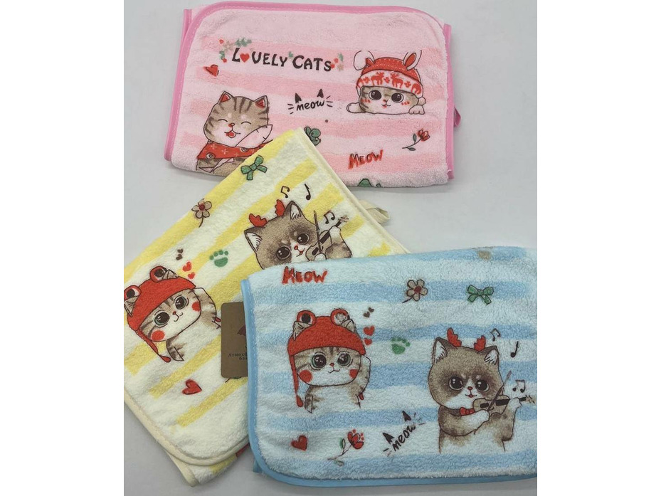 Полотенце 1802286-3 Котята и Совята микрофибра 25*50 / 7-я Полотенце 1802286-3 Котята и Совята микрофибра 25*50 / 7-я