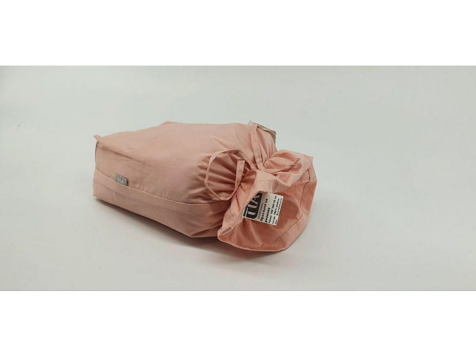 Простыня на резинке 213KL-907 сатин однотонный Дымчатая роза 180*200 / Tia