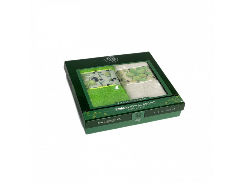 Набор полотенец HM 764 V1 Олива мазровые (30*50, 2 шт) / Karven