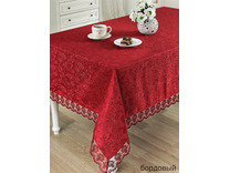 Скатерть Leda с гипюром 160*280 овальная / Karna Home Textile