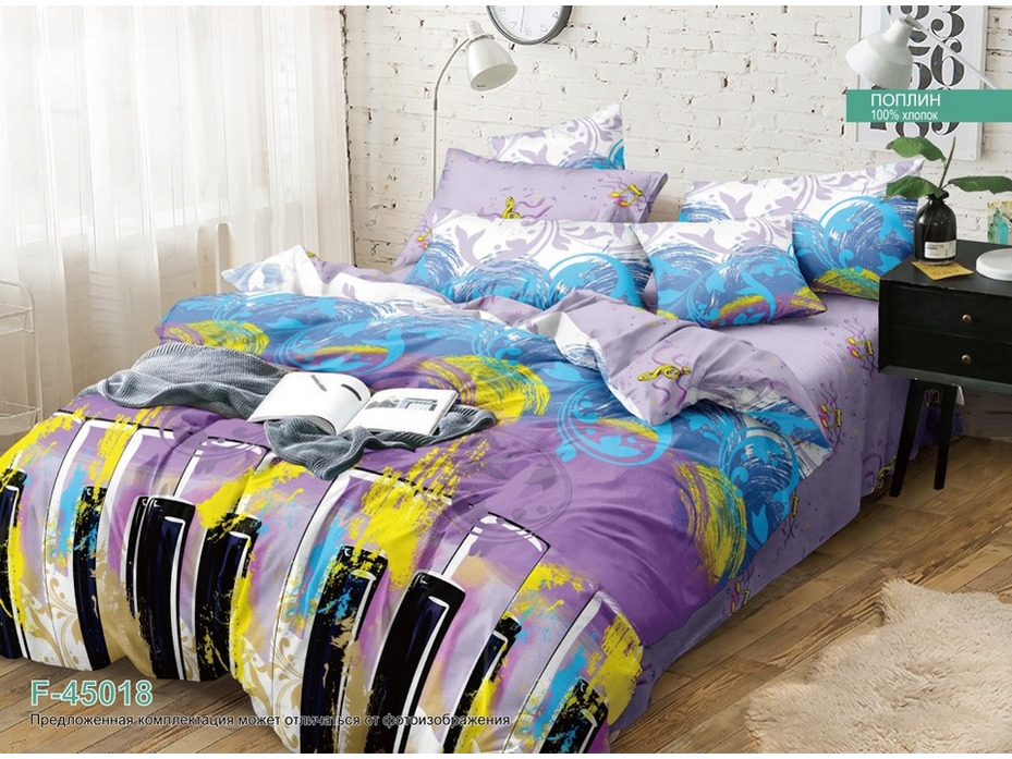 Постельное белье F-45018 поплин 1,5 сп / Butterfly
