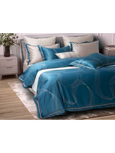 Постельное белье с простыней на резинке Shivaly сатин премиум Евро сп / Sharmes