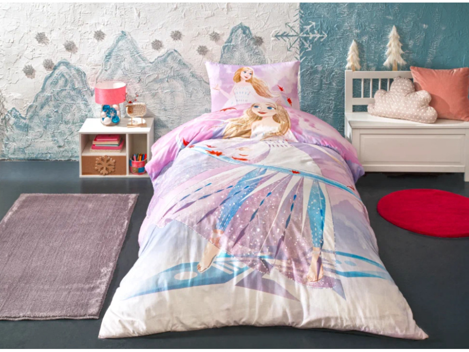 Постельное белье с простыней на резинке Холодное сердце Frozen Breezy Disney ранфорс 1,5 сп / Tac Постельное белье с простыней на резинке Холодное сердце Frozen Breezy Disney ранфорс 1,5 сп / Tac