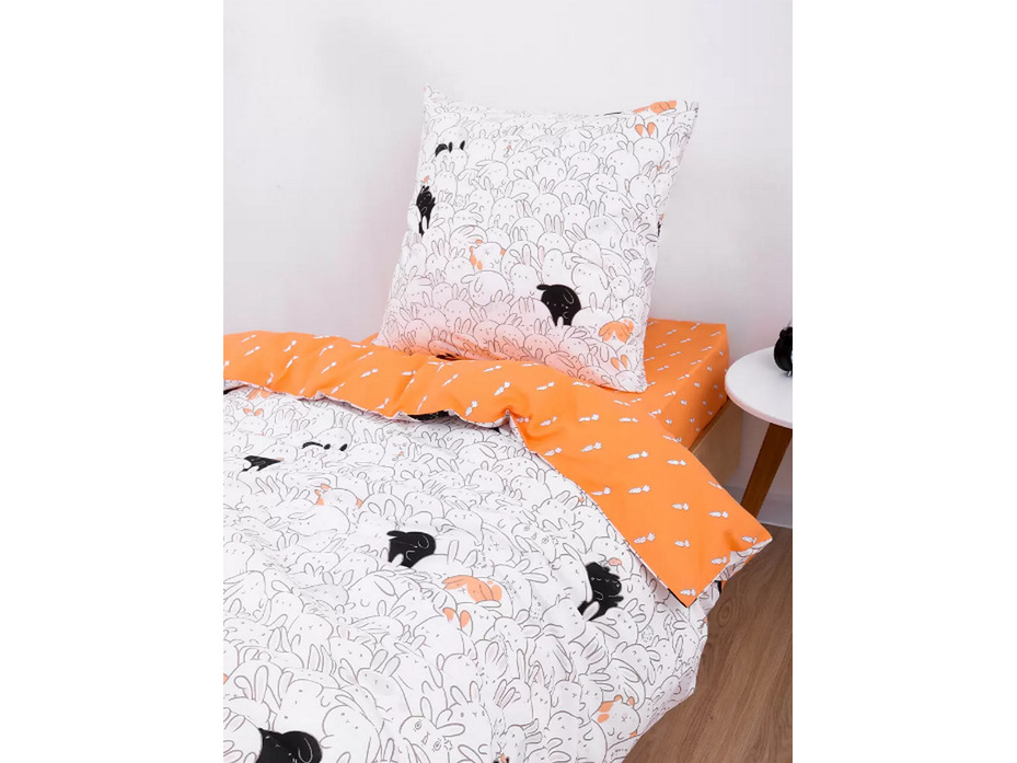 Постельное белье 70614(17) Наоки зайцы поплин 1,5 сп / Василиса