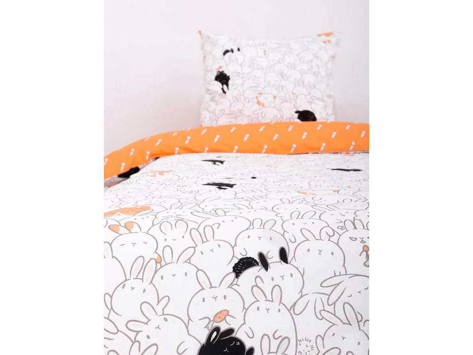 Постельное белье 70614(17) Наоки зайцы поплин 1,5 сп / Василиса