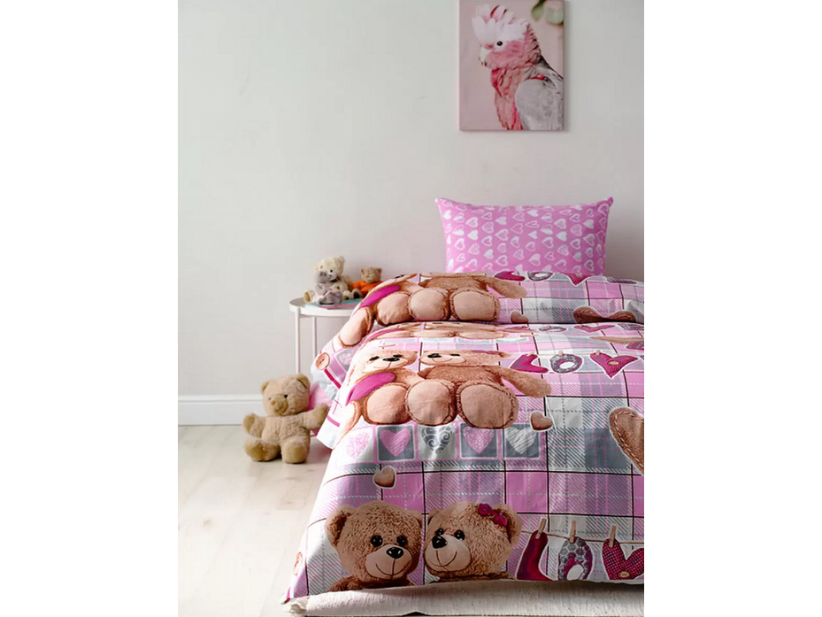 Постельное белье 7075(17) Любимый мишка бязь 1,5 сп / Василиса