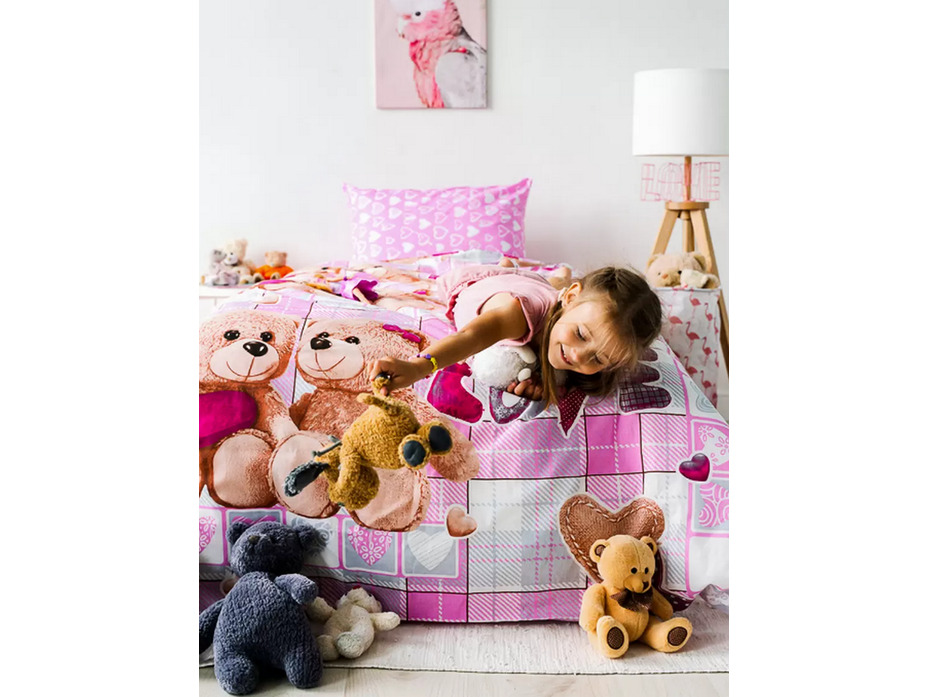 Постельное белье 7075(17) Любимый мишка бязь 1,5 сп / Василиса