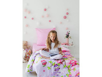 Постельное белье 7162(17) Совята бязь 1,5 сп / Василиса