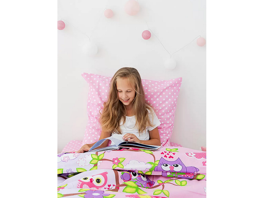 Постельное белье 7162(17) Совята бязь 1,5 сп / Василиса