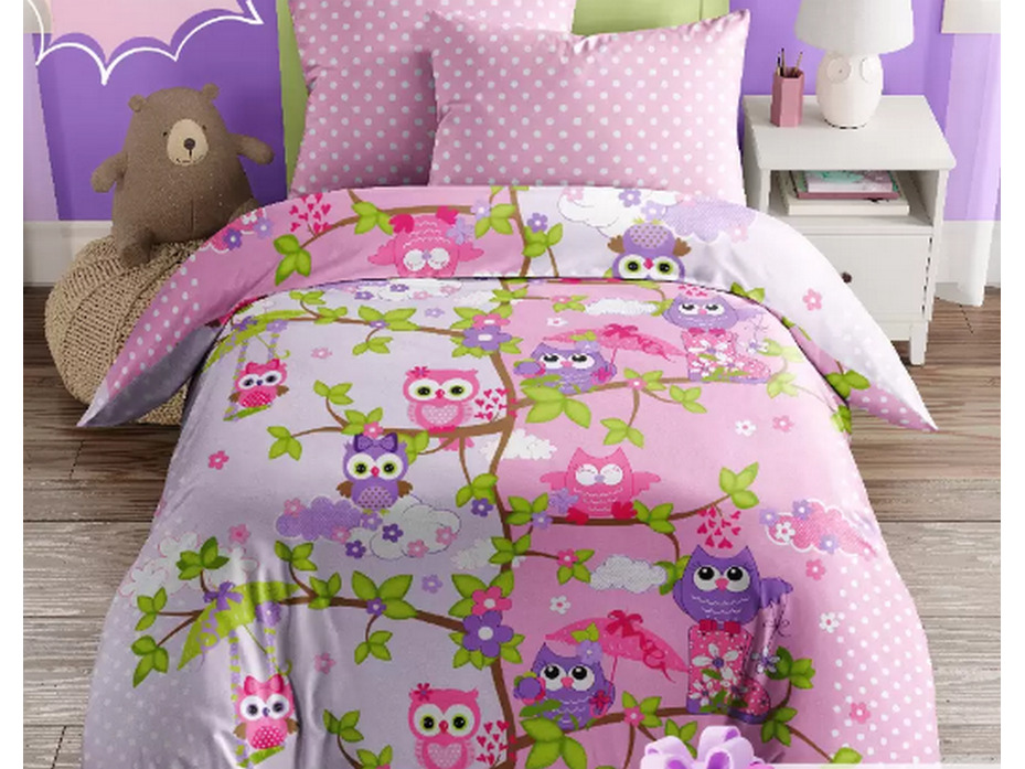 Постельное белье 7162(17) Совята бязь 1,5 сп / Василиса