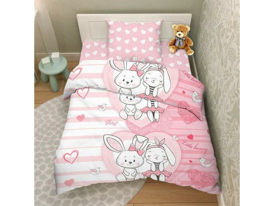 Постельное белье 9171 (17) Ми-Ми Зайка (50) бязь 1,5 сп / Василиса