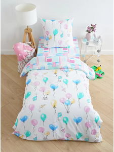 Постельное белье 10338 (17) Акварельные шарики поплин 1,5 сп / Василиса