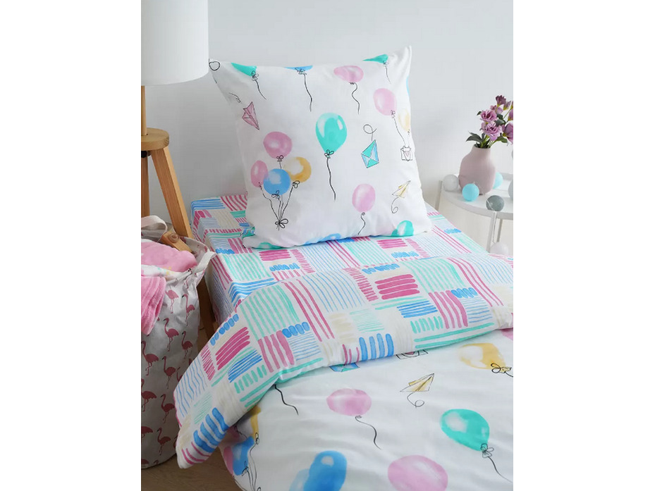 Постельное белье 10338 (17) Акварельные шарики поплин 1,5 сп / Василиса
