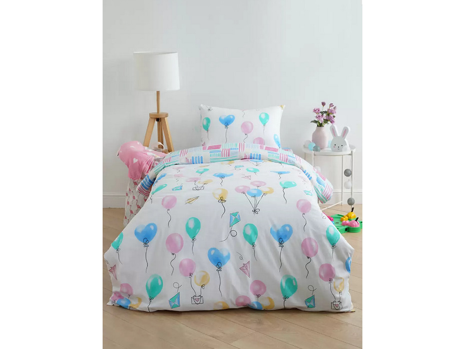 Постельное белье 10338 (17) Акварельные шарики поплин 1,5 сп / Василиса