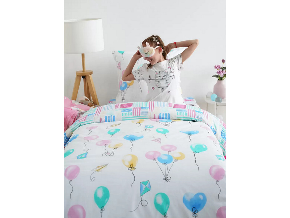 Постельное белье 10338 (17) Акварельные шарики поплин 1,5 сп / Василиса