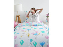 Постельное белье 10338 (17) Акварельные шарики поплин 1,5 сп / Василиса