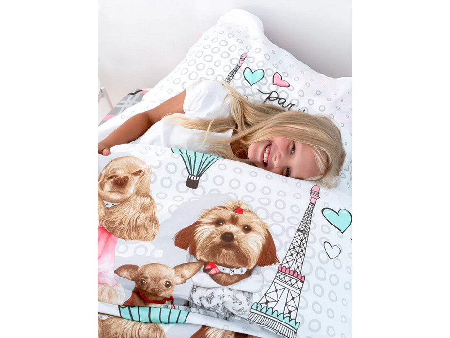 Постельное белье 9379 (17) Веселая компания поплин 1,5 сп / Василиса