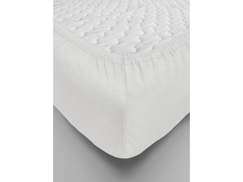 Простыня на резинке 0-0 Белый трикотажная 180*200 / Tia Простыня на резинке 0-0 Белый трикотажная 180*200 / Tia
