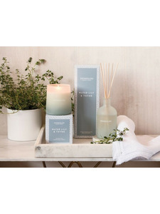 Водяная лилия и тимьян, Свеча в стеклянном стакане / StoneGlow