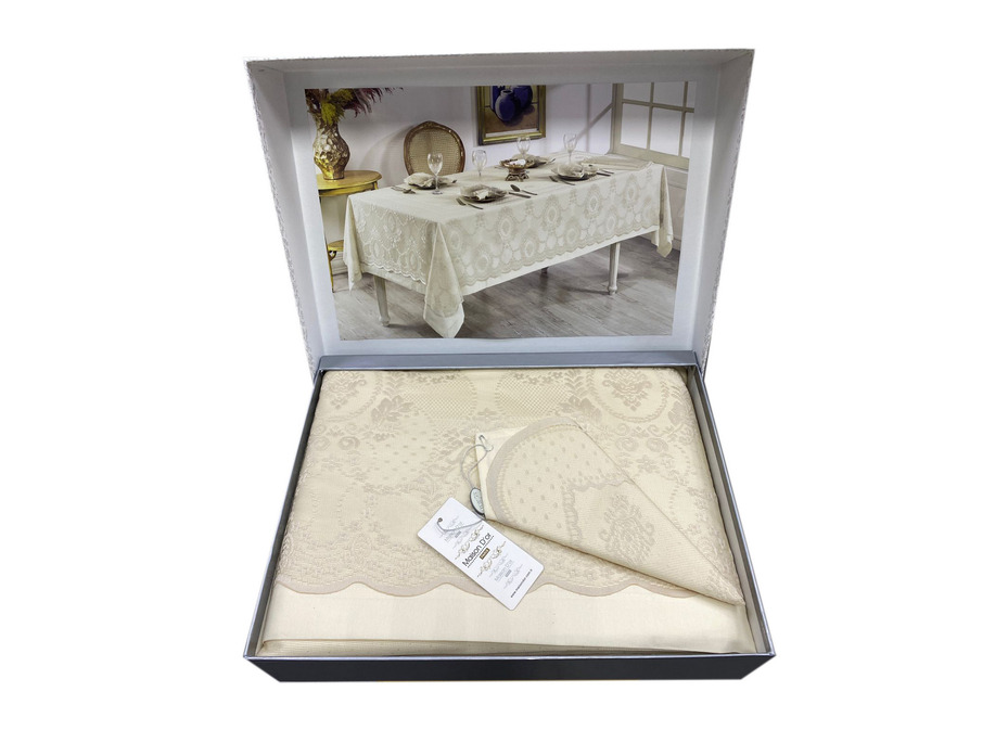 Столовый набор Mirinella хлопковый (скатерть 160*270, салфетки 40*40 16 шт) / Maison Dor