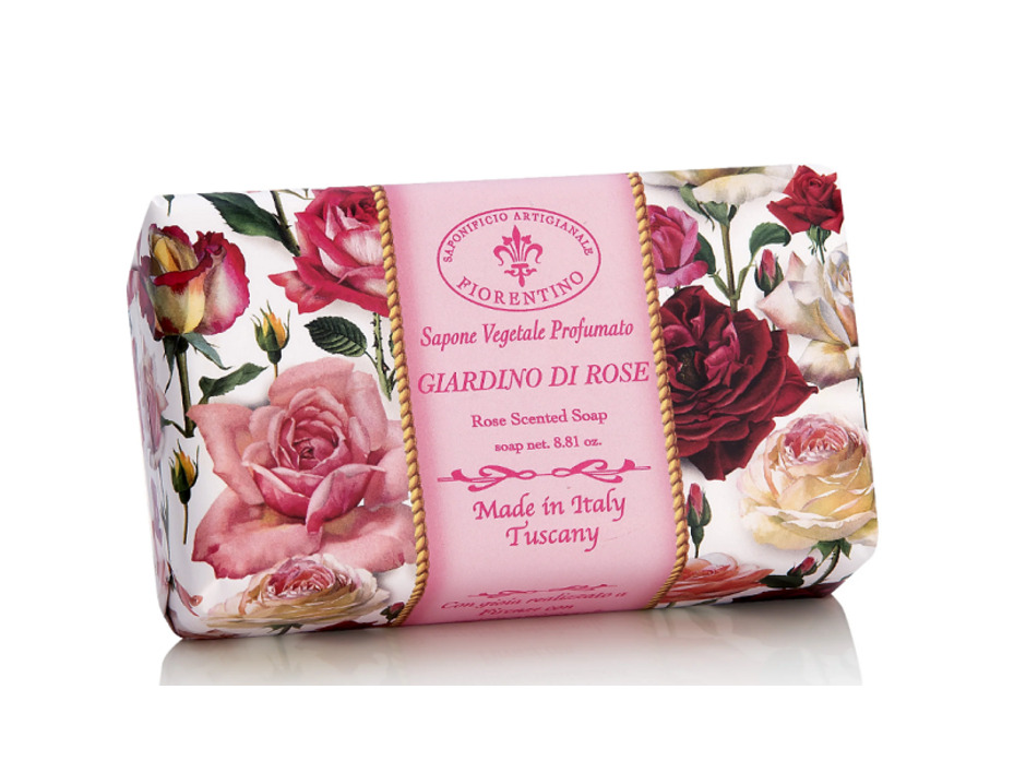 Мыло Garden rosa с ароматом садовой розы, 250 гр / Saponificio Artigianale Fiorentino