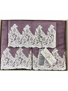 Набор полотенец Jasmin махровые в подарочной упаковке (30*50.50*100,90*150) / Maison Dor